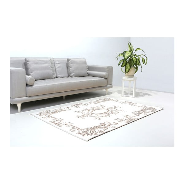 Abpusējs balts un brūns paklājs Vitaus Ally, 77 x 200 cm-image-1