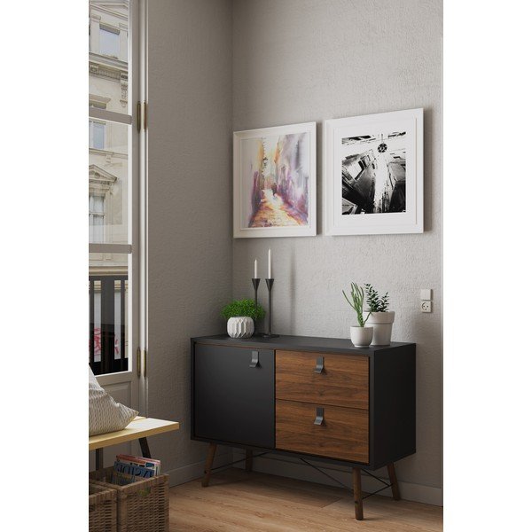 Melna kumode Tvilum Ry, 102 x 72 cm-image-1