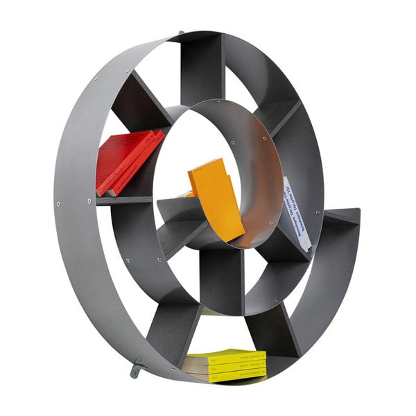 Melns sienas grāmatu plaukts Kare Design Snail-image-1