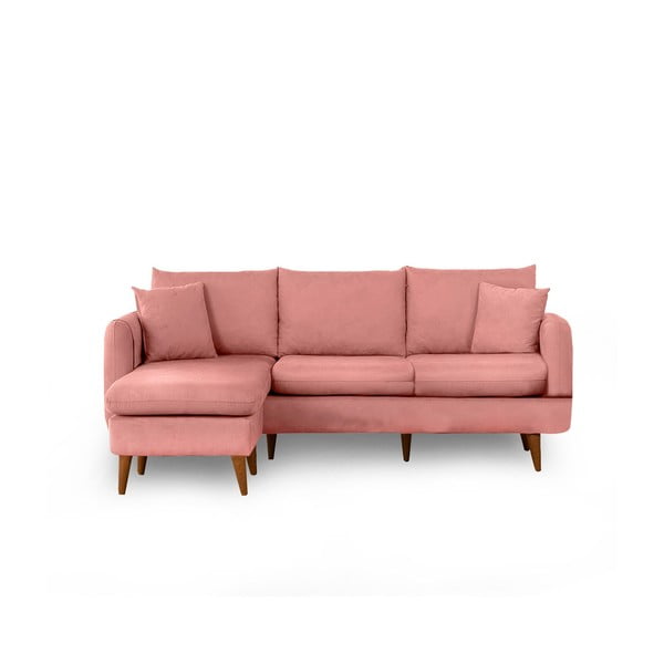 Gaiši rozā stūra dīvāns (ar kreiso stūri) Sofia – Artie