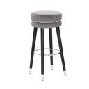 Pelēka polsterēta bāra taburete (sēdekļa augstums 74 cm) Paris – Mauro Ferretti