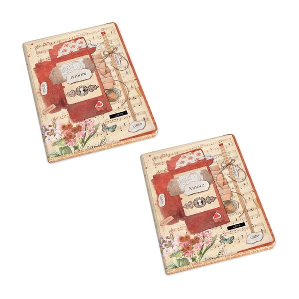 A5 izmēra klades 192 lpp. (2 gab.) Love – Kartos-image-1