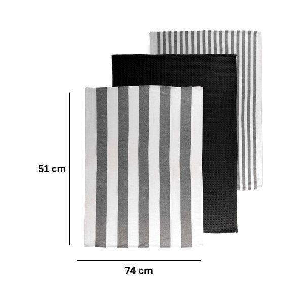 Kokvilnas trauku dvieļi (3 gab.) 51x74 cm Marra – Tiseco Home Studio-image-2