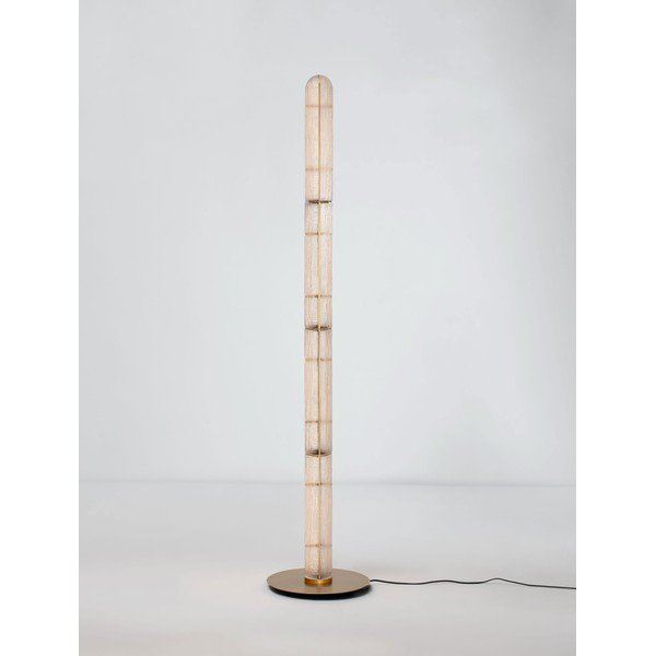 Misiņa krāsas metāla LED stāvlampa ar stikla abažūru (augstums 165,5 cm) Gloree – Nova Luce-image-4
