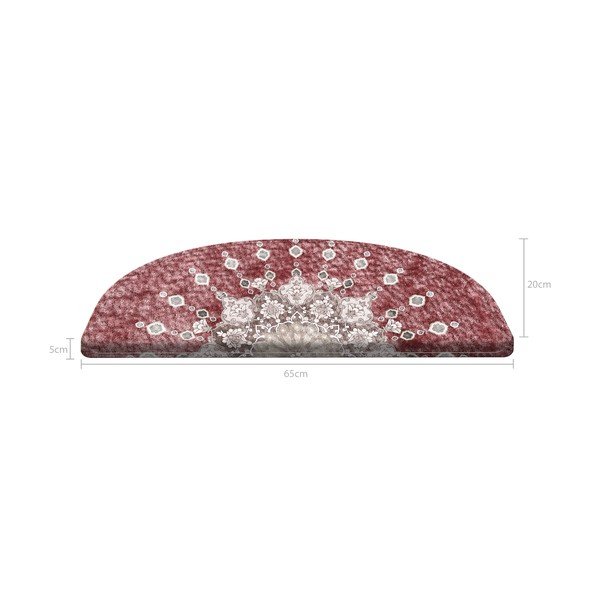 Sarkani kāpņu paklāji (16 gab.) 65x20 cm Chakra – Vitaus-image-4