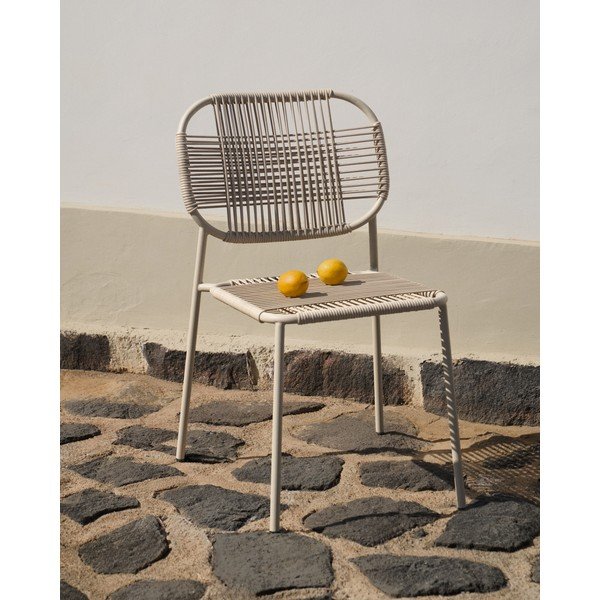 Bēšs metāla dārza krēsls Talaier – Kave Home-image-1