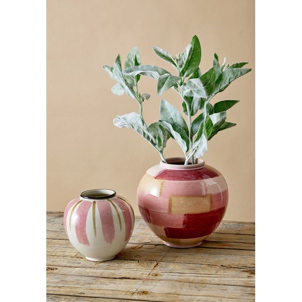 Balta/rozā keramikas vāze ø 16 cm Canvas – Kähler Design-image-3