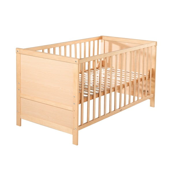 Dabīga toņa bērnu gultiņa 70x140 cm – Roba