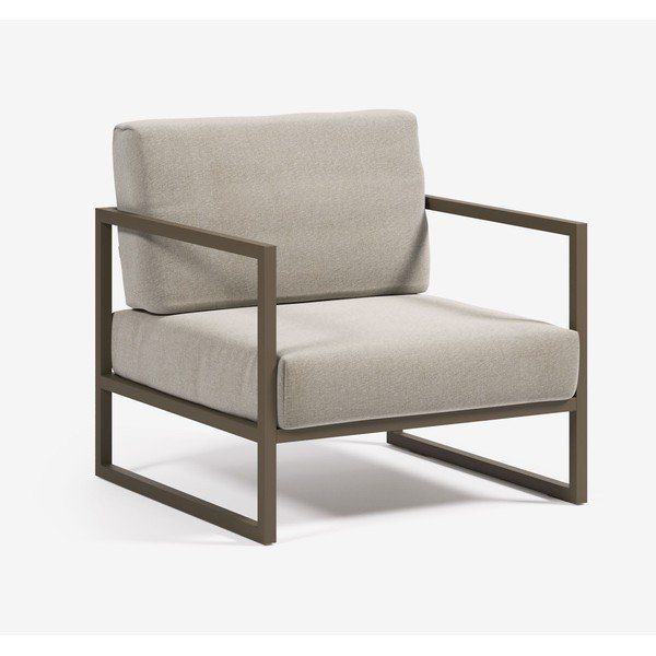 Pelēks metāla dārza atpūtas krēsls Comova – Kave Home-image-4