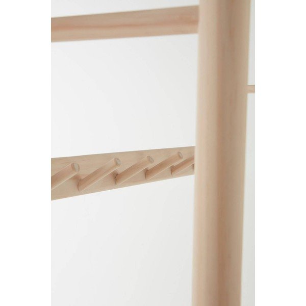 Gaiša dabīga toņa priedes masīvkoka priekšnama iekārta 100x200x40 cm Woodley – Jotex-image-3