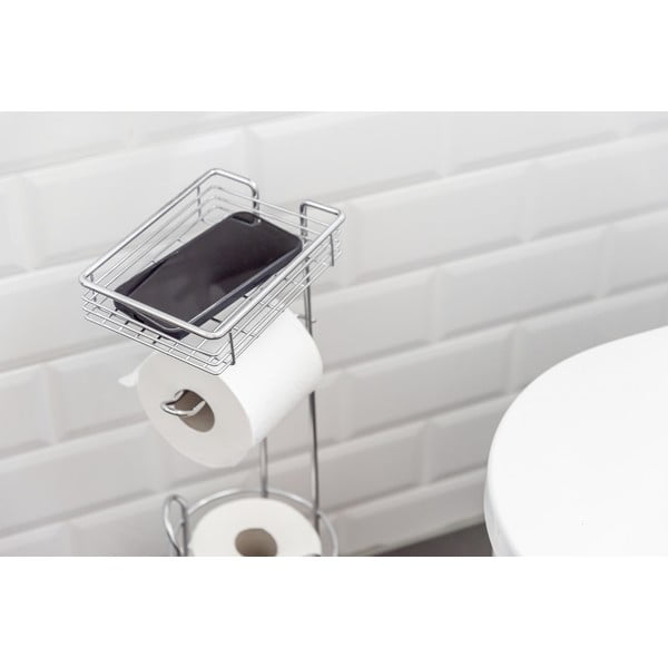 Sudraba krāsas hromēta tērauda tualetes papīra turētājs – Wenko-image-3