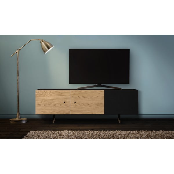 Brūns un melns TV galdiņš Woodman Jugend-image-1