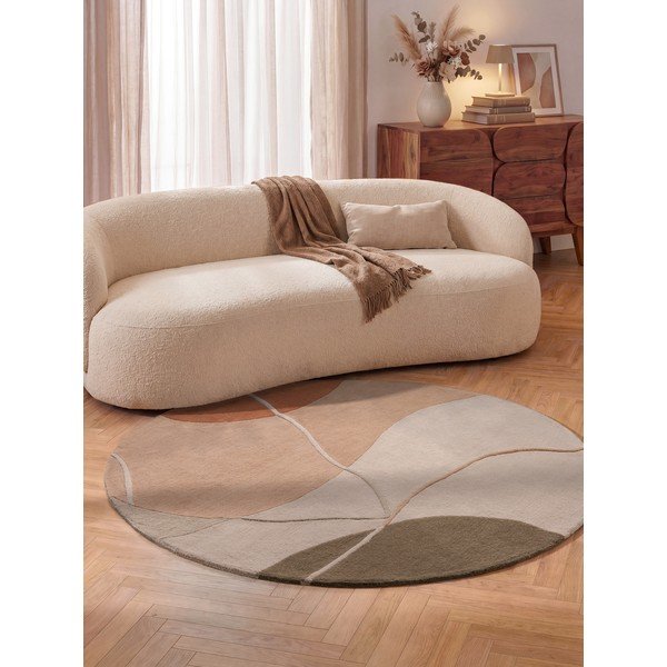 Dūmakaini rozā vilnas apaļš paklājs ø 200 cm Arteo – Villeroy&Boch-image-1
