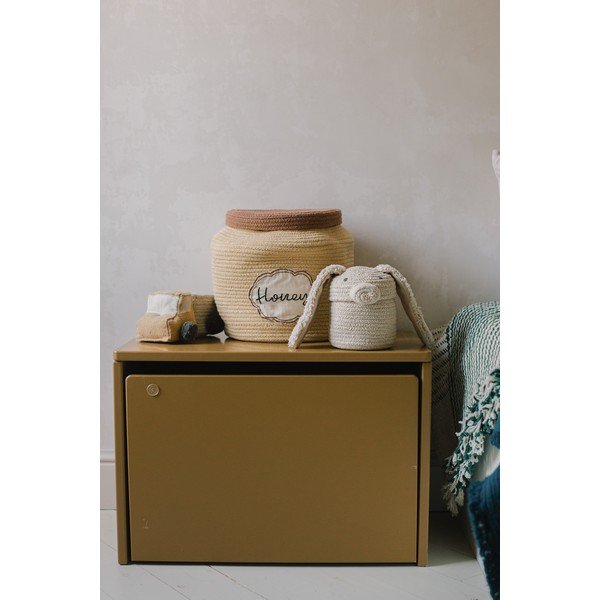 Krēmkrāsas tekstila bērnu rotaļlietu grozs ø 15x15 cm Mini Rita the Rabbit – Lorena Canals-image-2