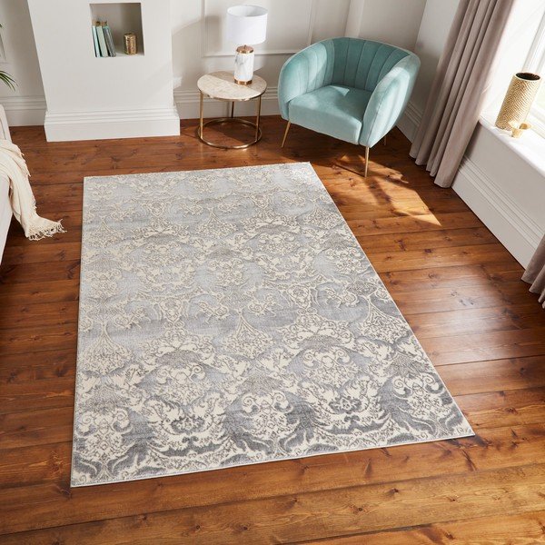 Pelēks/krēmkrāsas paklājs 160x235 cm Imperial Grey – Think Rugs-image-3