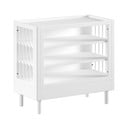 Balta dižskābarža masīvkoka bērnu kumode ar pārtinamo galdiņu 100x95x55 cm Forrest – Vipack