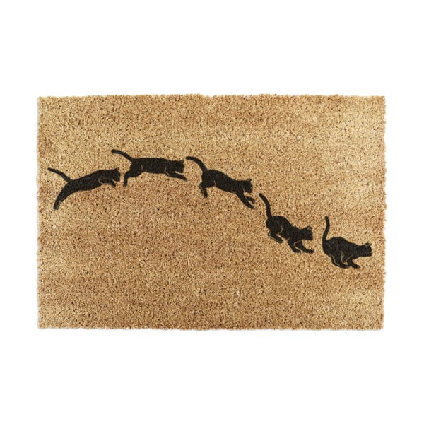 Kokosšķiedras kājslauķis 60x90 cm Jumping Cats – Artsy Doormats