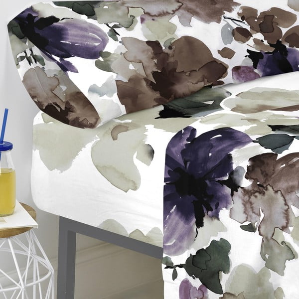 Kokvilnas palags ar gumiju Happy Friday Basic Sunset Garden, 140 x 200 cm-image-3