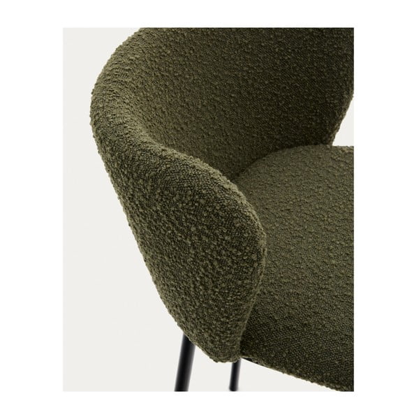 Zaļš bāra krēsls (sēdekļa augstums 65 cm) Ciselia – Kave Home-image-1
