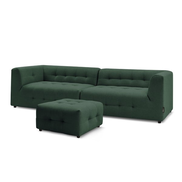 Tumši zaļš dīvāns 324 cm Kleber – Bobochic Paris-image-3