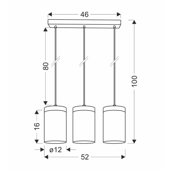 Melna/dabīga toņa piekaramā lampa ar stikla abažūru ø 12 cm Wels – Candellux Lighting-image-1