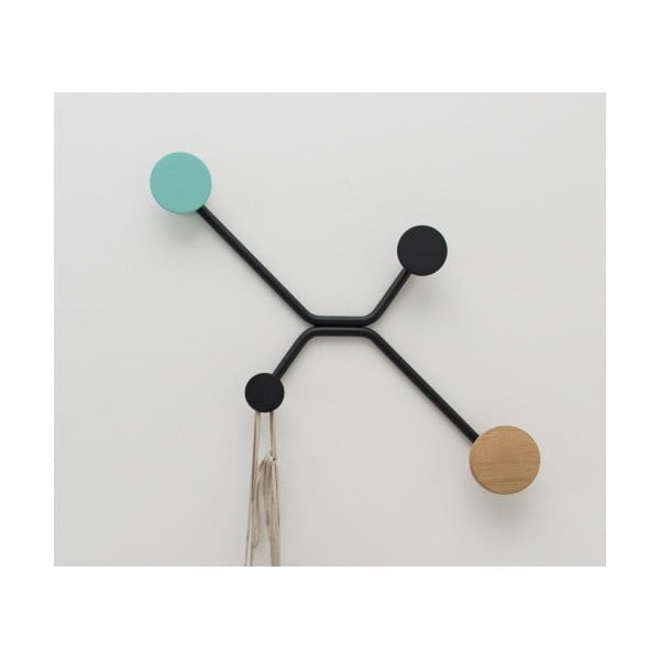 Melns sienas pakaramais ar piparmētru zaļu detaļu Gazzda Hook-image-3