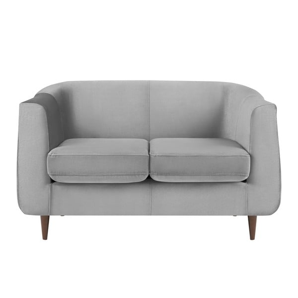 Pelēks samta dīvāns Kooko Home Glam, 125 cm