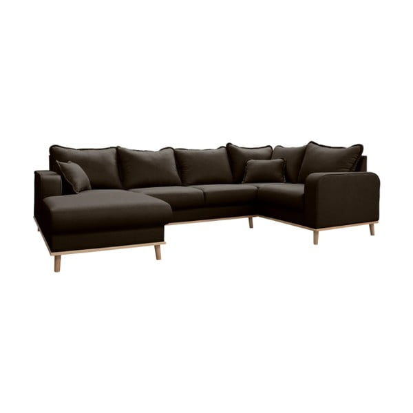 Melns stūra dīvāns (kreisais stūris) Beata – Ropez-image-2