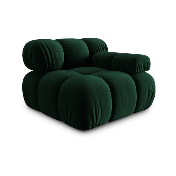 Zaļš samta modulārais dīvāns (ar labo stūri) Bellis – Micadoni Home-image-3