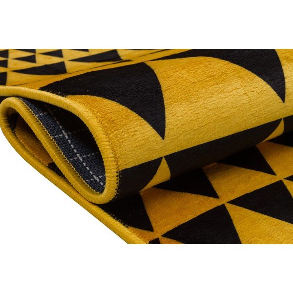Dzeltens mazgājams paklājs 200x100 cm – Vitaus-image-3