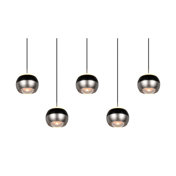 Melna/sudraba krāsas LED piekaramā lampa Orbit – Trio Select-image-3