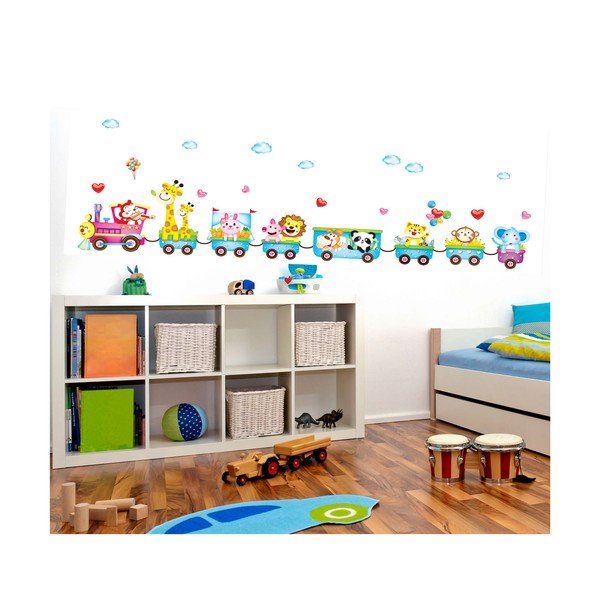 Sienas uzlīme Ambiance vilciens ar dzīvniekiem-image-1