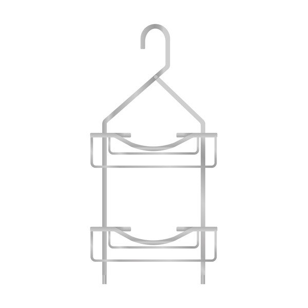 Spīdīgas sudraba krāsas alumīnija piekarināms vannas istabas plaukts Filaire Aluminium – douceur d'intérieur