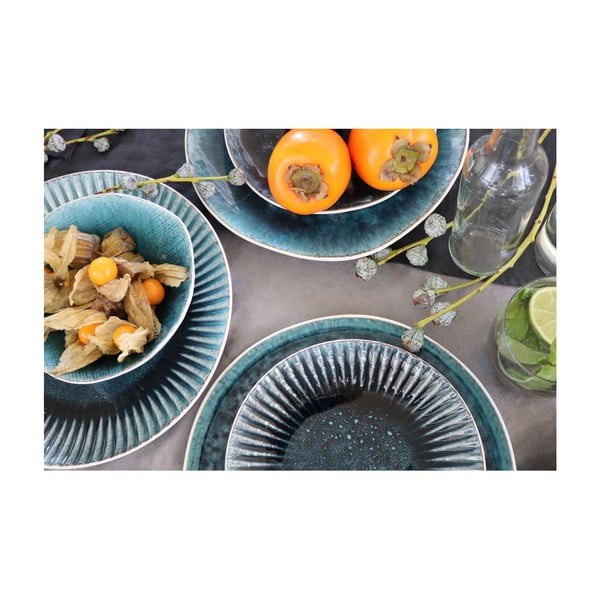 Zils keramikas šķīvis Kare Design Mustique Rim, ⌀ 29 cm-image-3