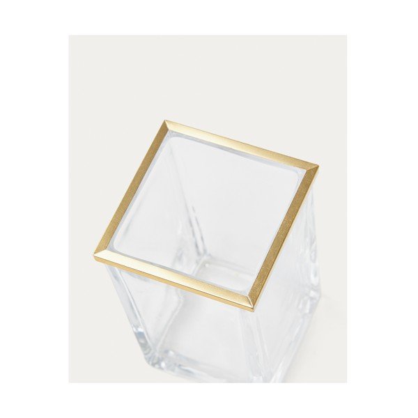 Zelta krāsas stikla trauks zobu birstei Soanet – Kave Home-image-2