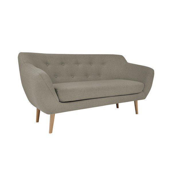 Brūns divvietīgs dīvāns ar gaišām kājām Mazzini Sofas Sicile-image-2