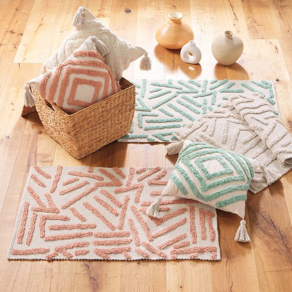 Rozā/krēmkrāsas mazgājams paklājs 60x90 cm Athena – douceur d'intérieur-image-2