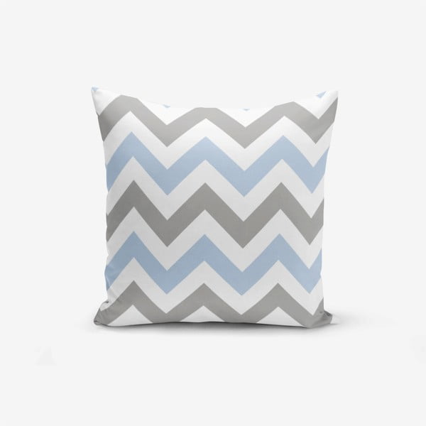 Spilvendrāna Minimalist Cushion Covers Zigzag Modern Blue, 45 x 45 cm