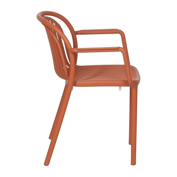 Terakotas oranžs plastmasas pusdienu krēsls Alia – Ixia-image-2