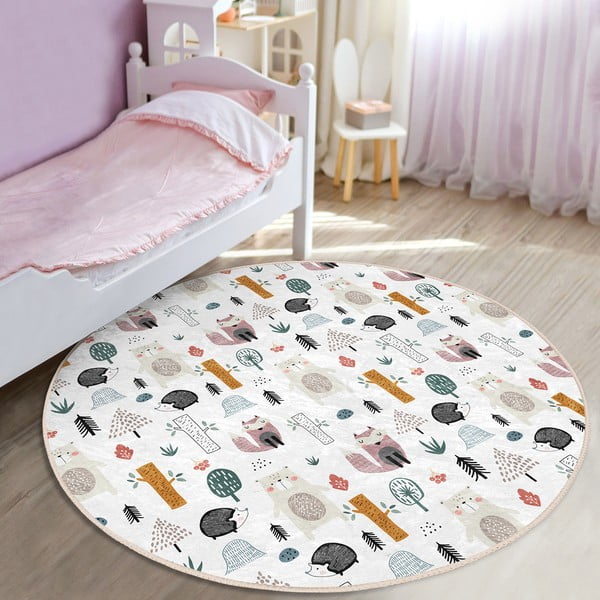 Balts bērnu paklājs ø 100 cm Comfort – Mila Home-image-2