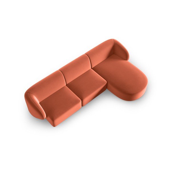 Rozā samta stūra dīvāns (ar labo stūri/ar zvilni) Paolo – Milo Casa-image-2