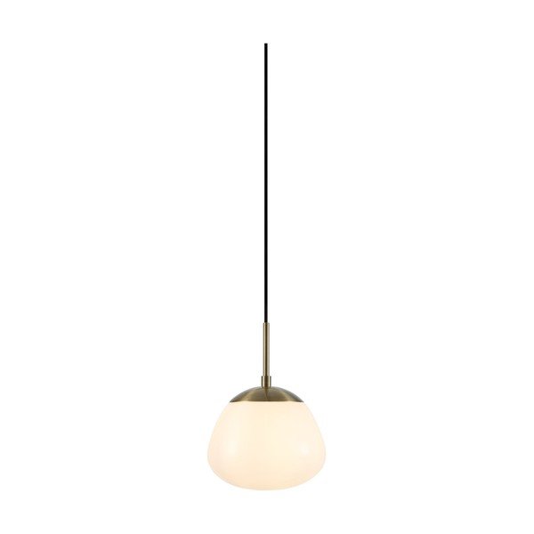 Balta/misiņa krāsas stikla piekaramā lampa ø 18 cm Rise – Markslöjd