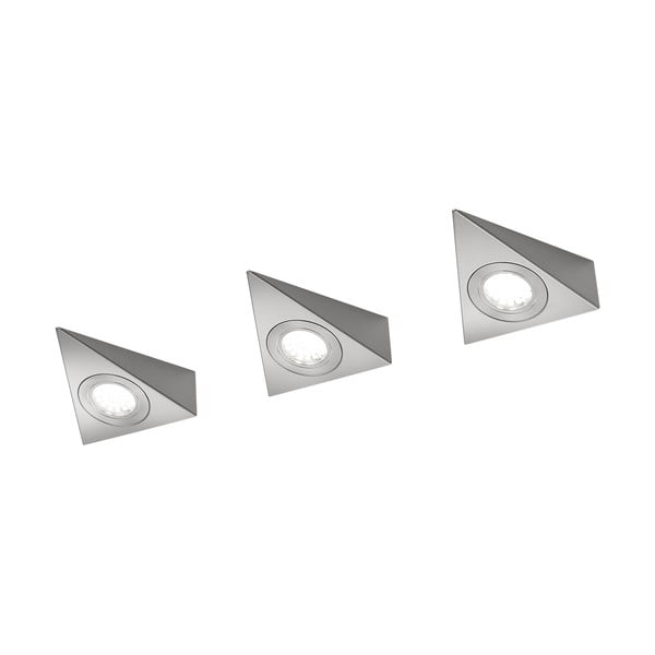 Metāla LED sienas lampa sudraba krāsā (garums 11 cm) Ecco – Trio