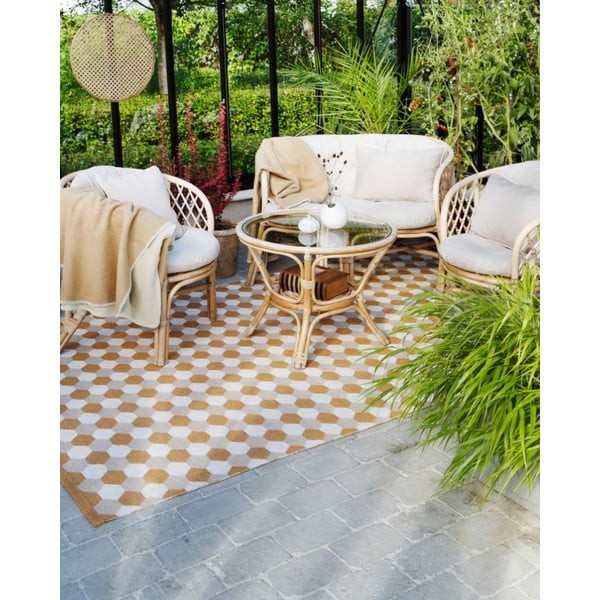 Okera dzeltens pleds no vilnas maisījuma 140x200 cm Ylva Ochre – Pappelina-image-3