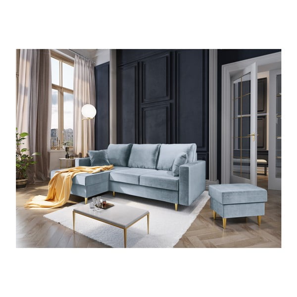 Gaiši zils pufs Mazzini Sofas Muguet, 60 x 45 cm-image-3