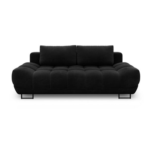 Melns trīsvietīgs izlaižams dīvāns ar glabāšanas vietu Windsor & Co Sofas Cumulus
