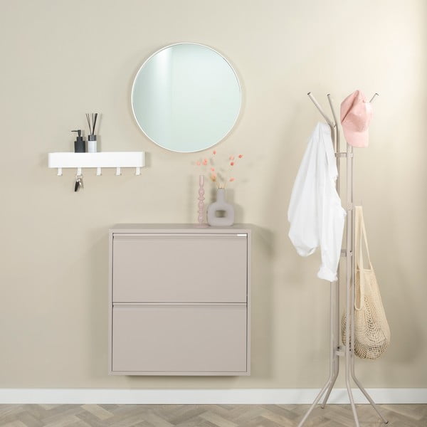 Pelēkbrūns metāla atverams apavu plaukts 75x77,5x22,5 cm Billy – Spinder Design-image-4