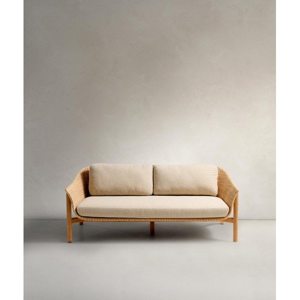 Bēšs/dabīga toņa polsterēts dārza dīvāns Galea – Kave Home-image-1