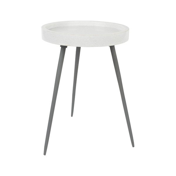Apaļš sānu galdiņš ar marmora virsmu ø 33 cm Karrara – White Label