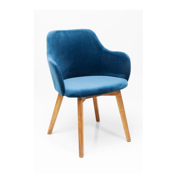 Zils krēsls ar ozolkoka kājām Kare Design